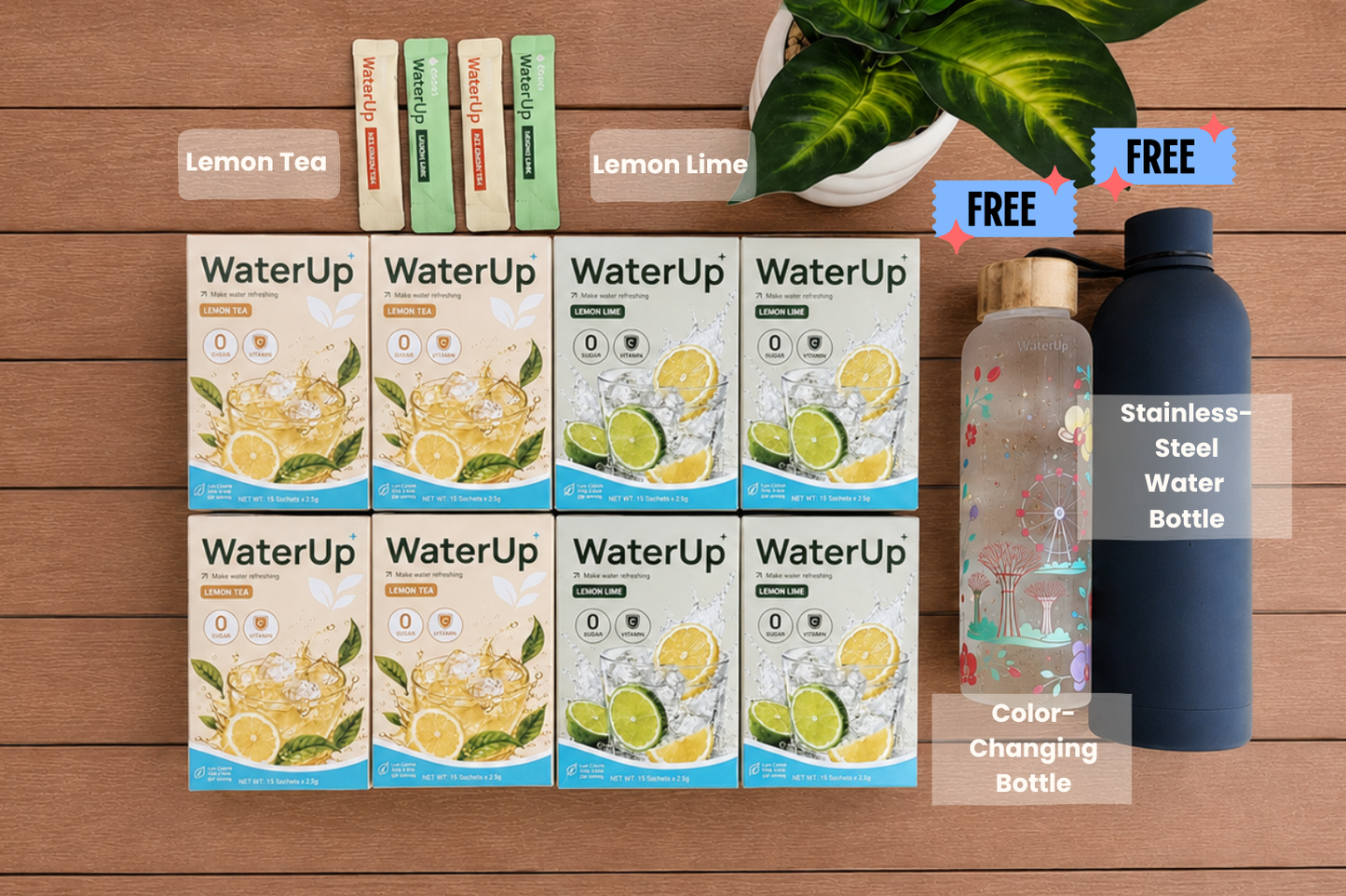 Double Gift Mix Bundle - 120 Sachets + 2 FREE Bottles