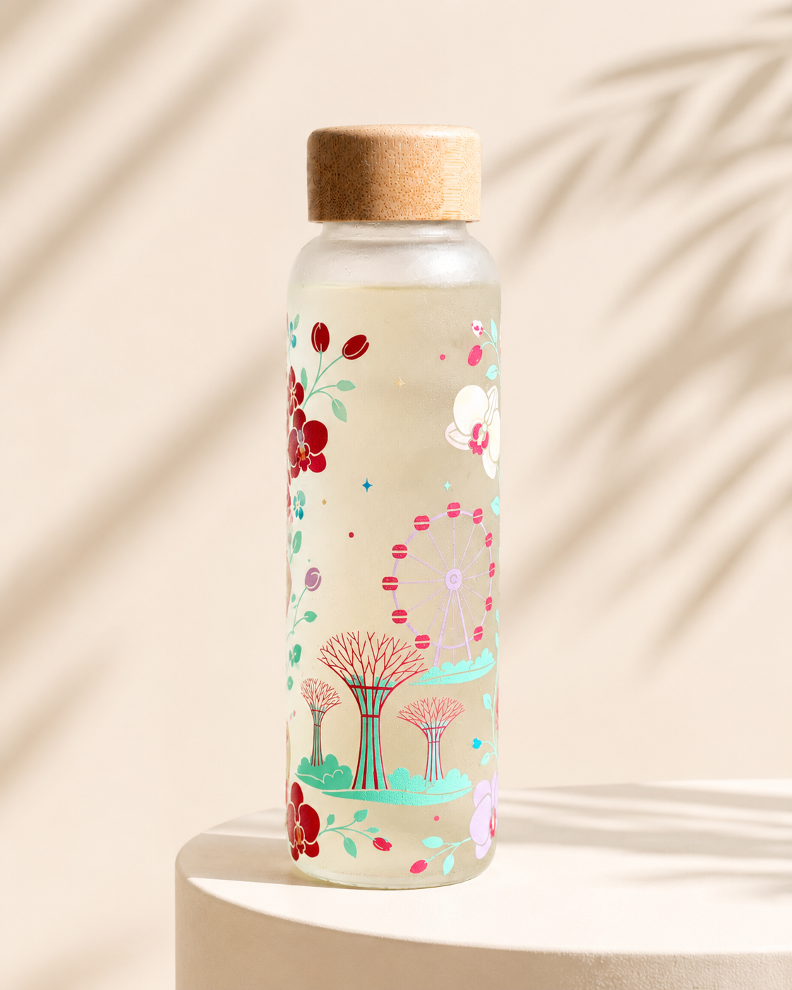 Singapore Edition Colour-Changing Glass Bottle
